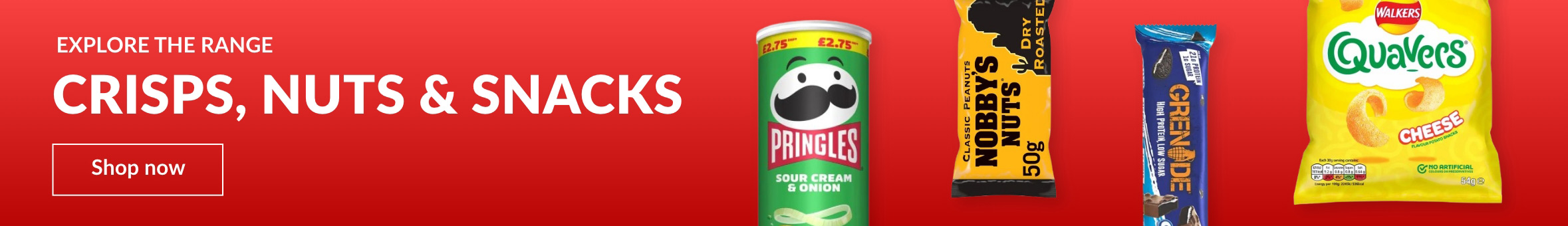 Crisps, Nuts & Snacks Banner